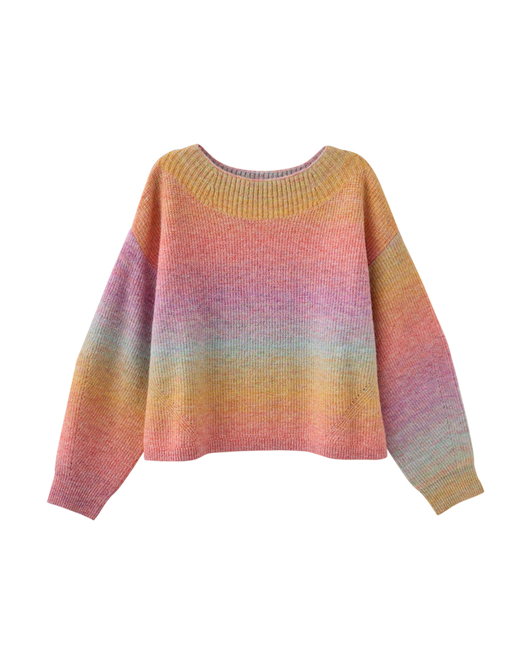 DITA浪漫漸層短版針織上衣