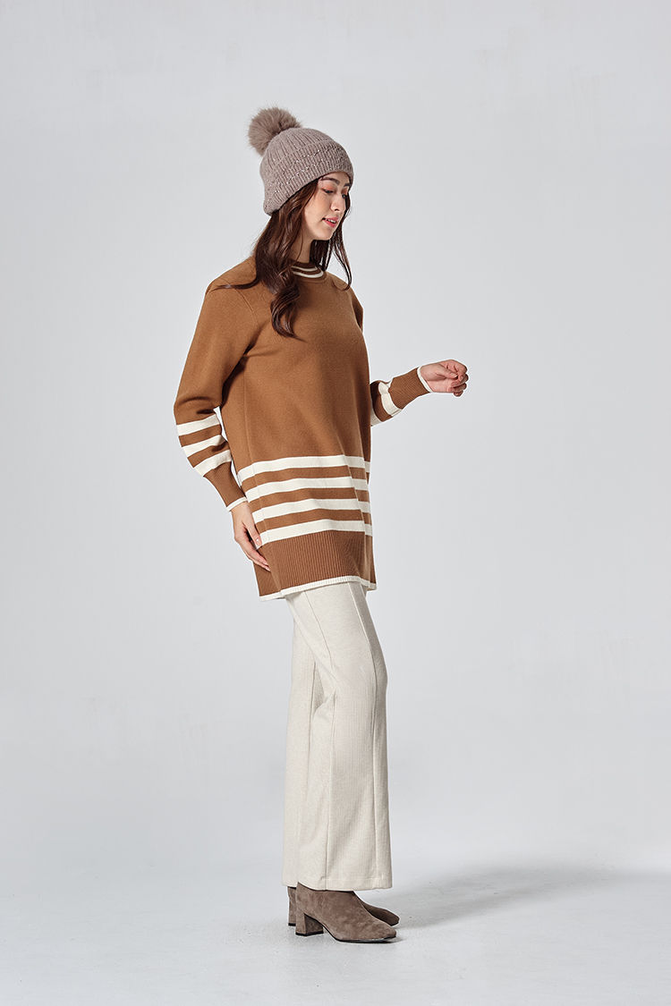 DITA韓系條紋短版針織洋裝