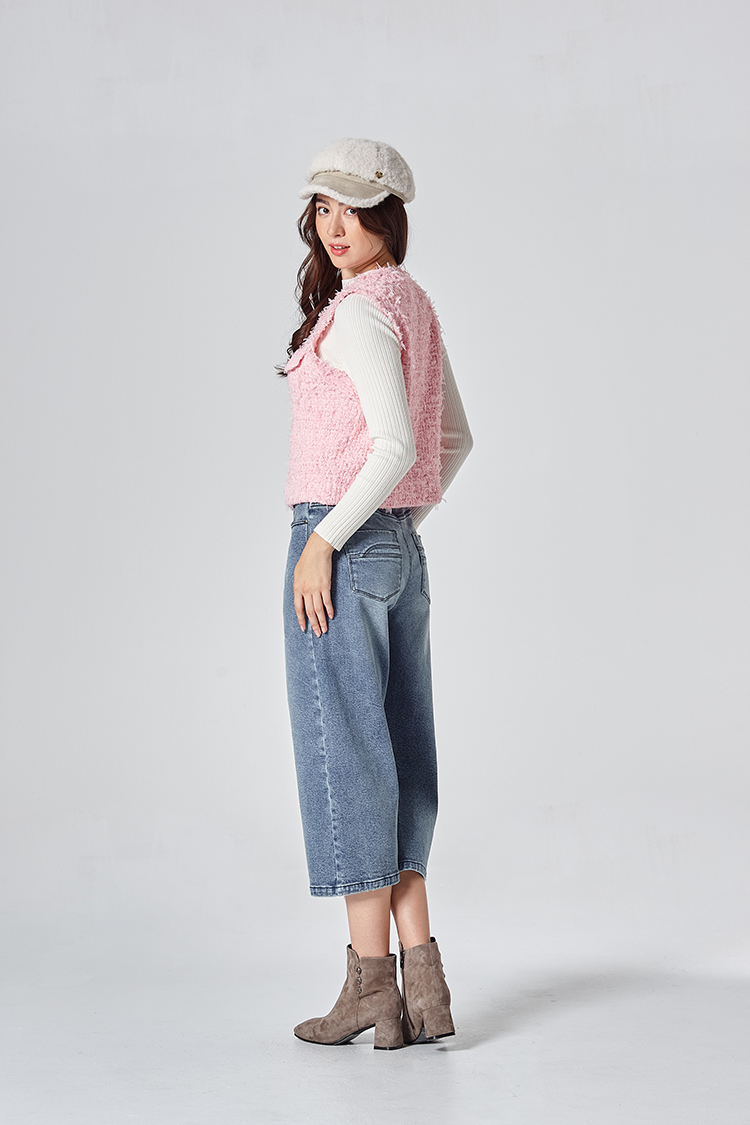 DITA輕奢小香風花紗針織背心