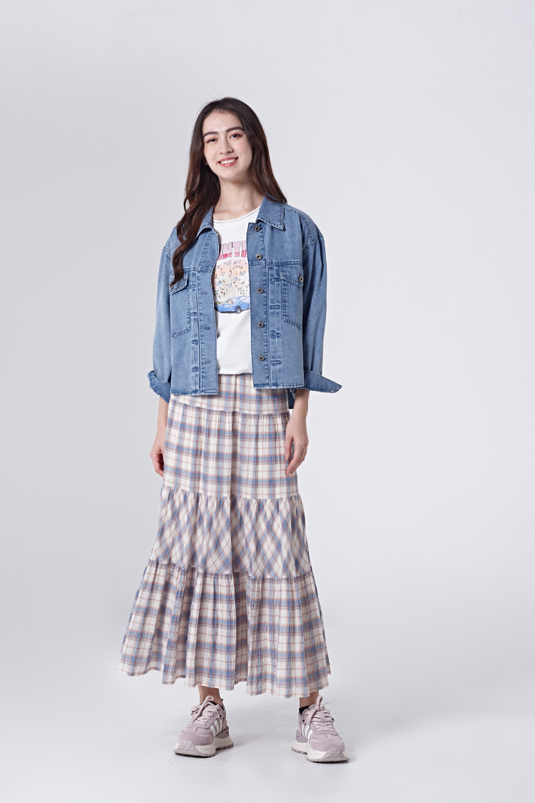 DITA趣味印花抽皺上衣