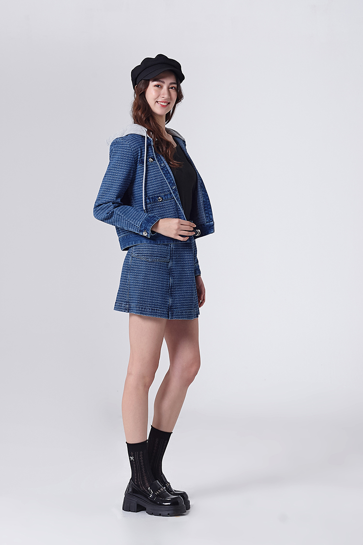 DITA個性刷紋牛仔短裙