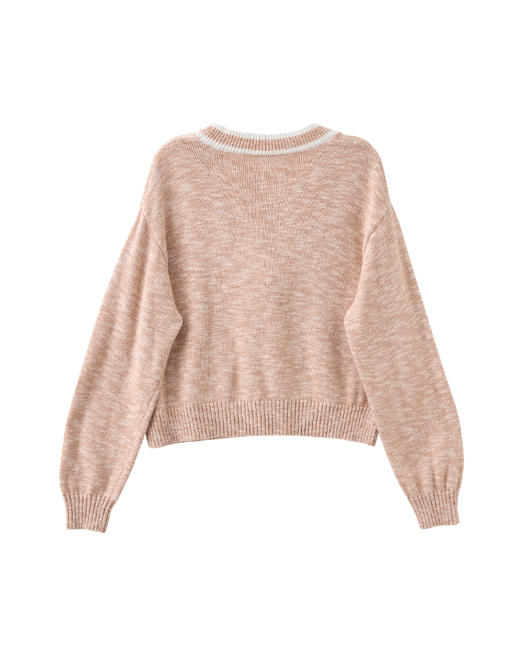 DITA學院風造型縫飾針織外套