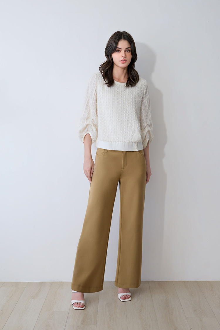 JOAN日本進口高密度彈性紗寬褲