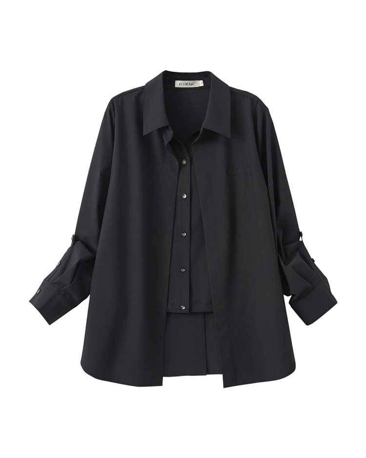 JOAN假兩件造型襯衫