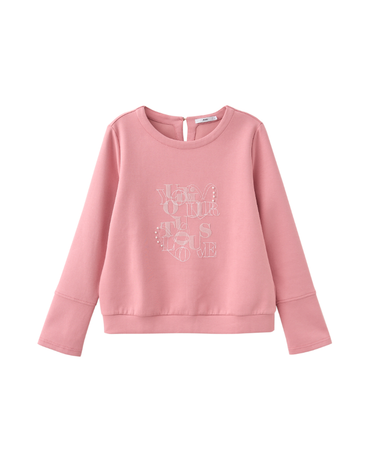 JOAN珍珠裝飾立體字母彈性上衣