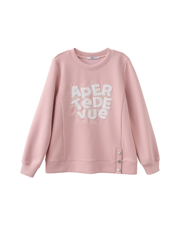 JOAN微厚暖感字母款長袖上衣