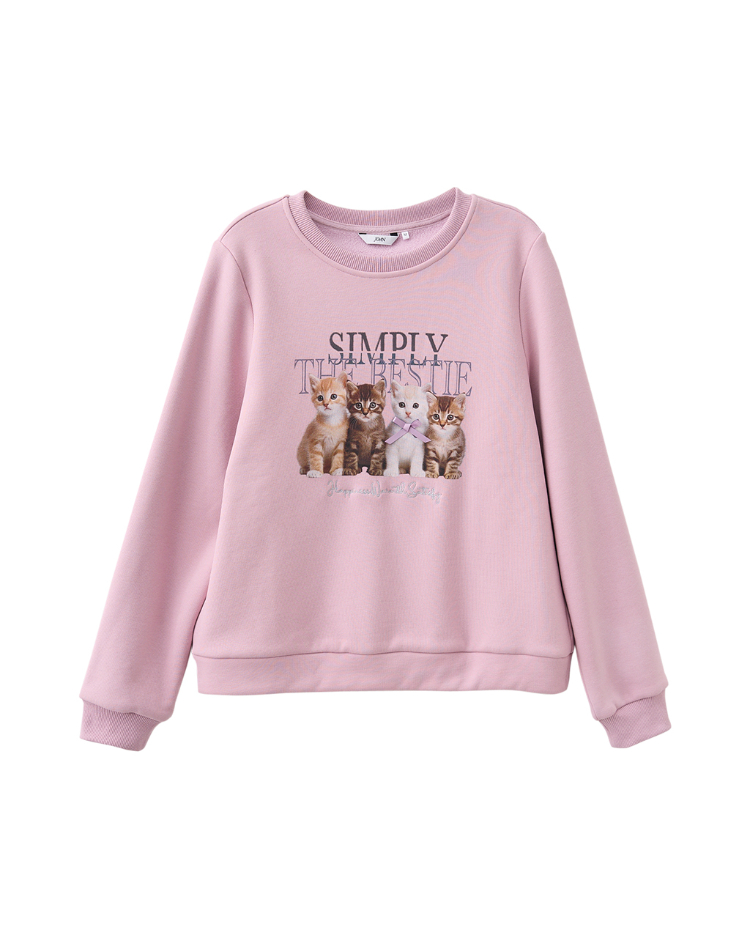 JOAN萌系貓咪厚刷毛衛衣