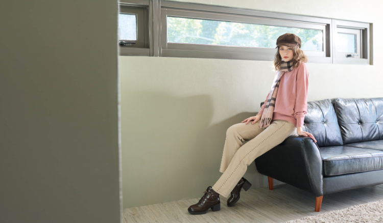 JOAN跳色打劫車線9分喇叭褲