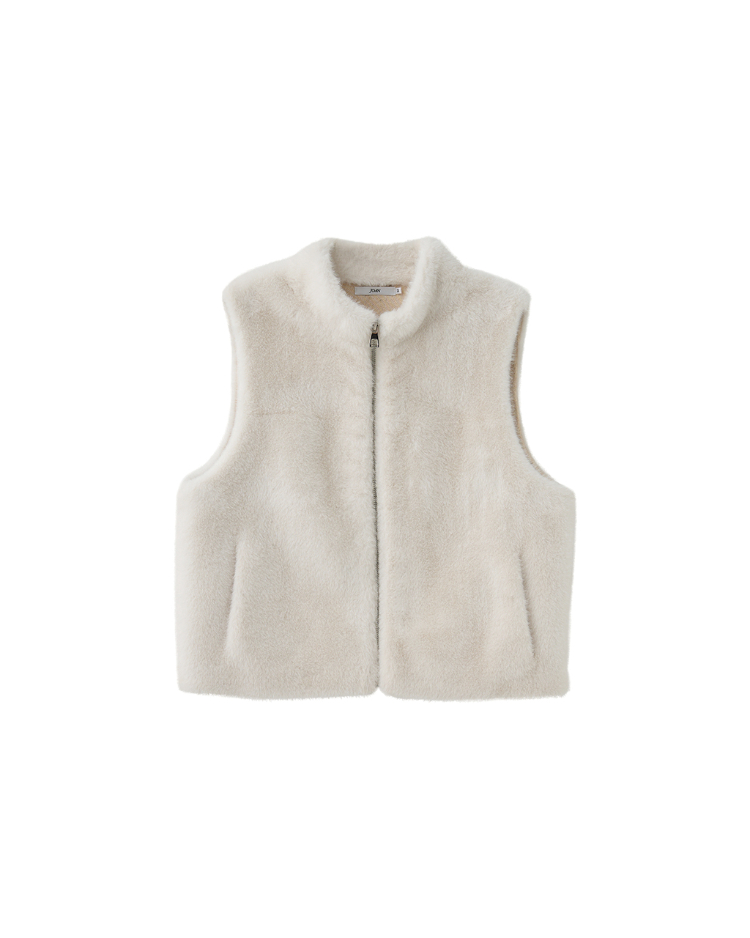 JOAN輕奢柔絨仿皮草背心