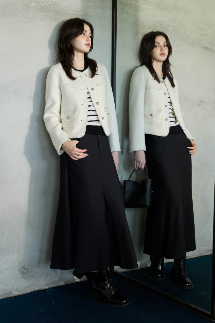 JOAN法式優雅毛料短外套