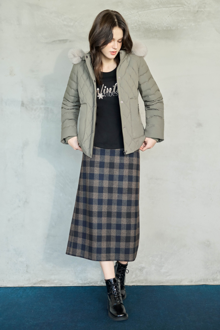 JOAN真狐狸毛領短版與絨外套