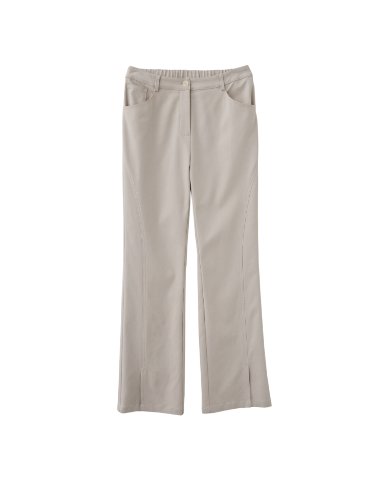 DENOVO微喇剪裁修身開岔長褲