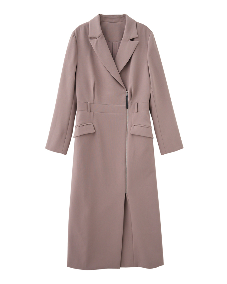 DENOVO簡約俐落襯衫長洋裝